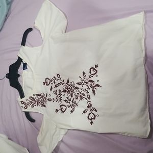 Ruffled off-shoulder top